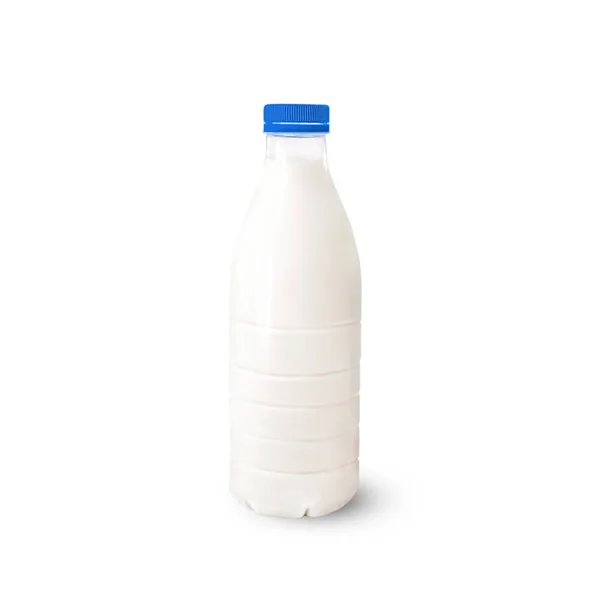 Bottle milk on the white background — Stock Photo, Image