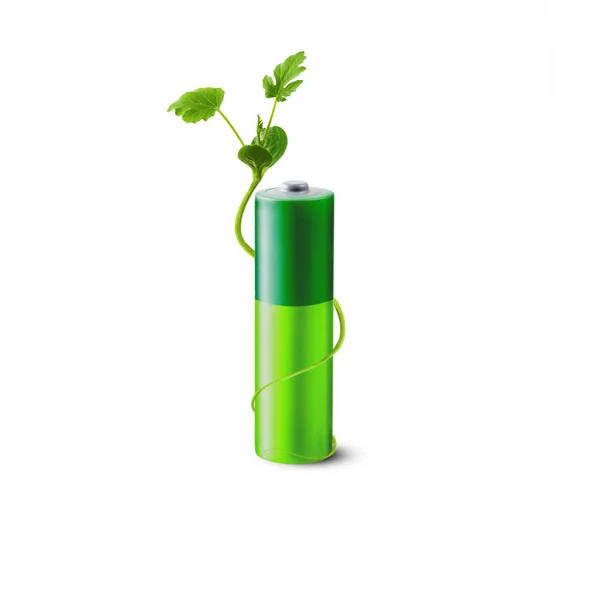 Eco batteria di energia verde — Foto Stock