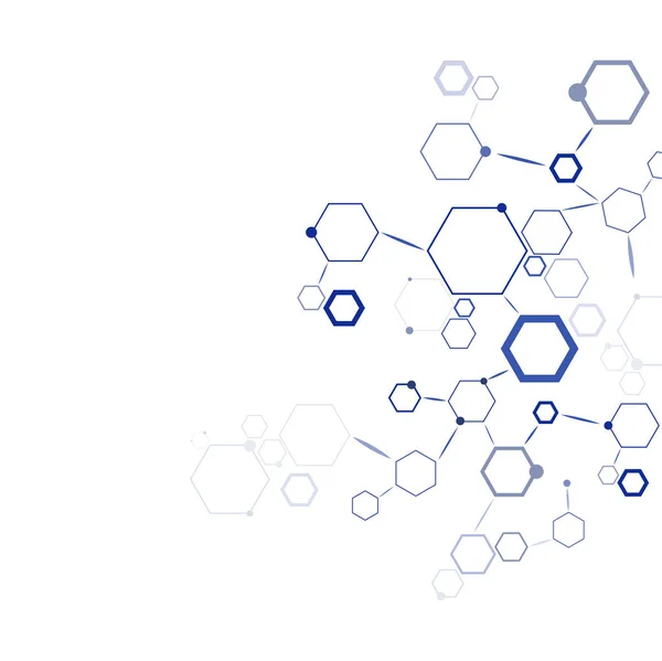 结构分子和通信. — 图库矢量图片