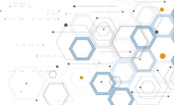 Structuur molecuul en communicatie. — Stockvector