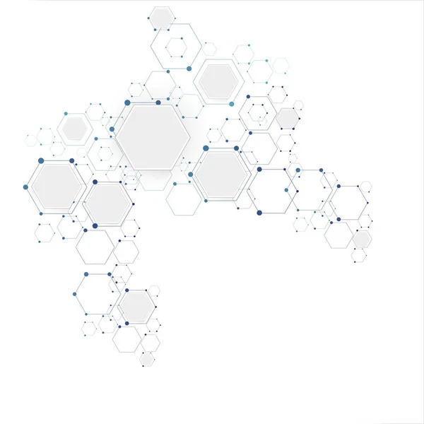 Estrutura de conexão molecular — Vetor de Stock