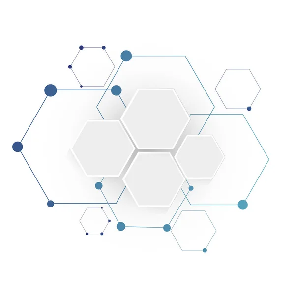 Estrutura de conexão molecular — Vetor de Stock