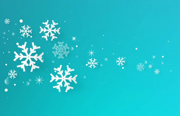 Vecteur réaliste Flocons de neige  . — Image vectorielle