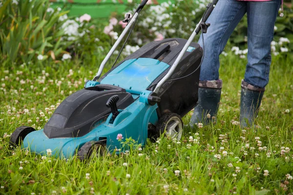 Close-up van grassmower — Stockfoto