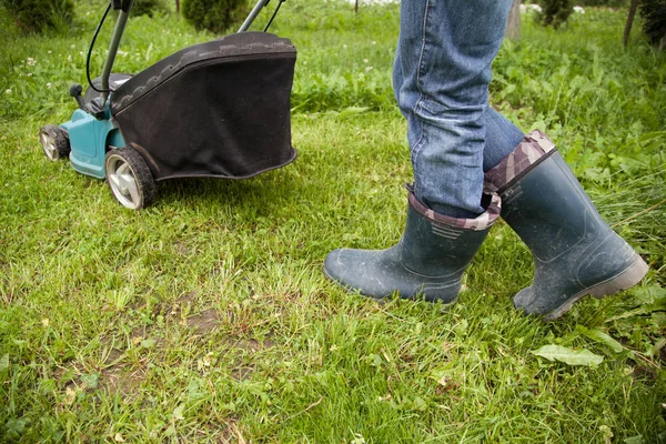 Közelkép a grassmower — Stock Fotó