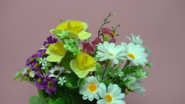 新鮮な春の花束. — ストック動画
