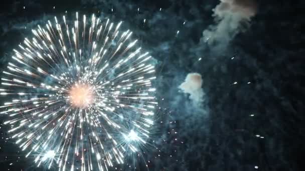 Astratto sfondo fuochi d'artificio colorati — Video Stock