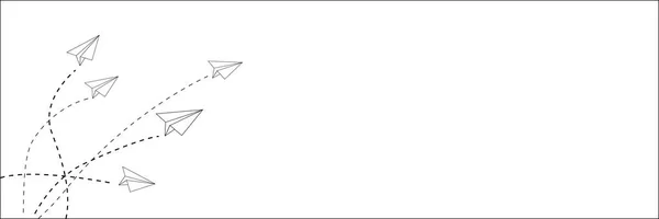 Símbolo de papel de grupo de avião no branco — Vetor de Stock
