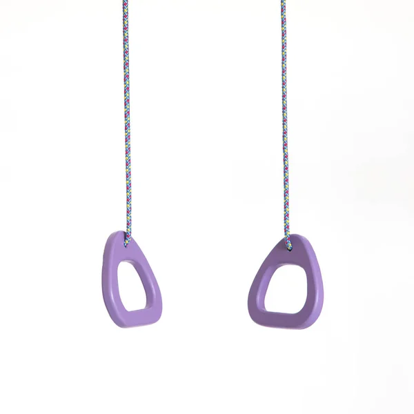 Set of purple plastic rings on the white — Stock Photo, Image