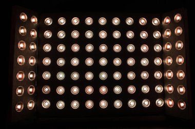 Siyah odada soyut Led Light duvarı