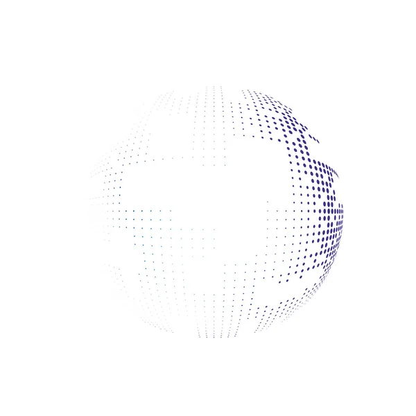 Signe abstrait du globe sur le blanc — Image vectorielle