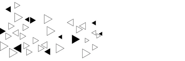 Astratto sfondo triangolare nero sul bianco — Vettoriale Stock
