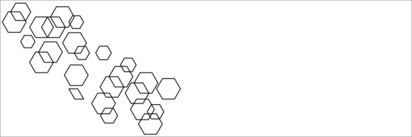 六角形セルの集合で構成される抽象的な背景. — ストックベクタ
