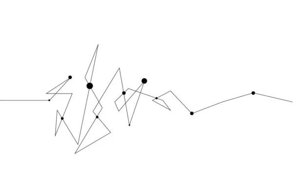 Forma geometrica con linee e punti — Vettoriale Stock