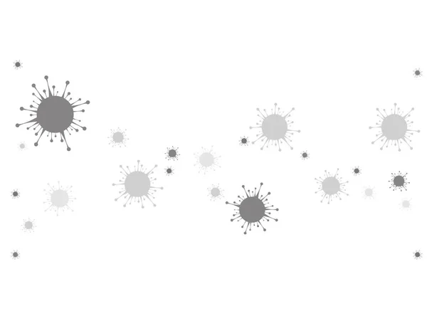 Cellules de coronavirus sur fond blanc. Vecteur. — Image vectorielle