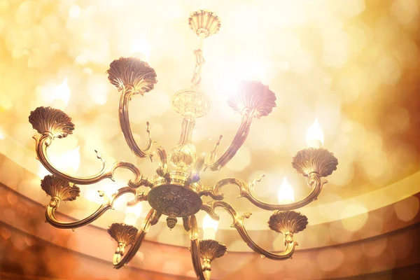 Chandelier ceiling in home — Stock Photo, Image