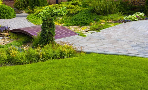 Dettaglio di un giardino botanico . — Foto Stock