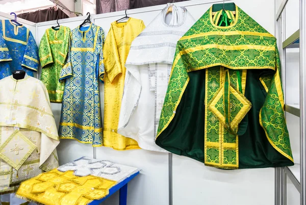 Different solemn slavic orthodox priest's vestments — Stock Photo, Image