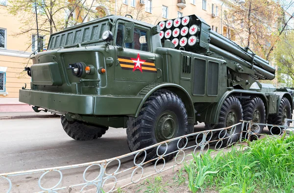 Soviet self-propelled multiple rocket launcher system BM-27 Urag — Stock Photo, Image