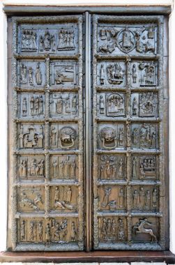 Antik Magdeburg Gates of St. Sophia Katedrali Veliky bronz