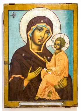 Anne, Tanrı nın Tihvin antika Rus Ortodoks simgesi