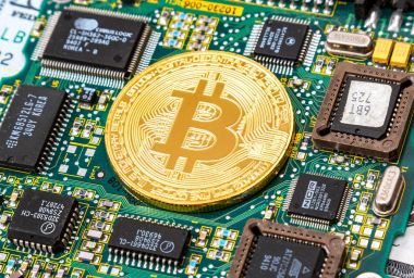 Altın bitcoin elektronik bilgisayar bileşeni üzerinden yalan