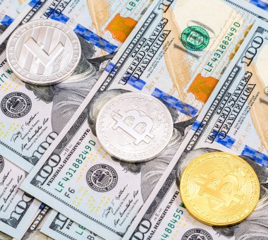 Amerikan Doları yalan cryptocurrency sikkeleri kapatın. Bu