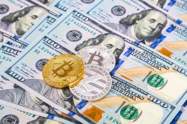 Sikkeleri üzerinde yüz yalan cryptocurrency Amerikan Doları b