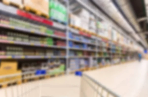 Abstracte vervaging in supermarkt voor achtergrond — Stockfoto