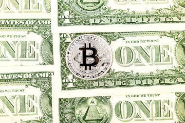 Cryptocurrency Amerikan Doları üzerinde yalan Bitcoin. İş c