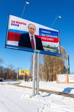 Başkan adayı Vladimir Putin Billboard