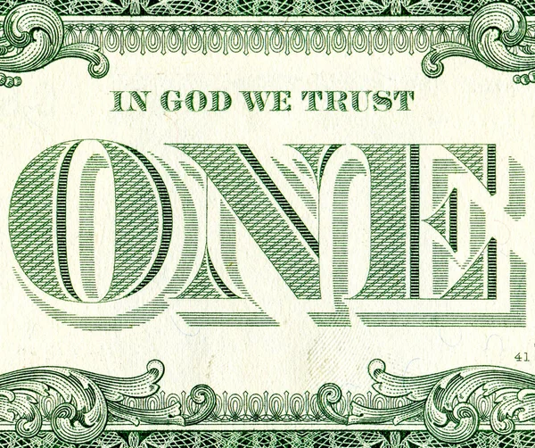 Банкнота одного американського долара крупним планом — стокове фото