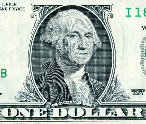 Портрет Джорджа Вашингтона від одного купюри доларів — стокове фото
