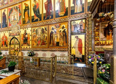 Khutyn Manastırı içinde Ortodoks ikonostasisin parçası