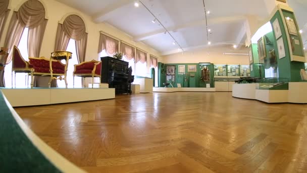 Borovichi Rusia Agosto 2017 Interior Una Las Salas Del Museo — Vídeos de Stock