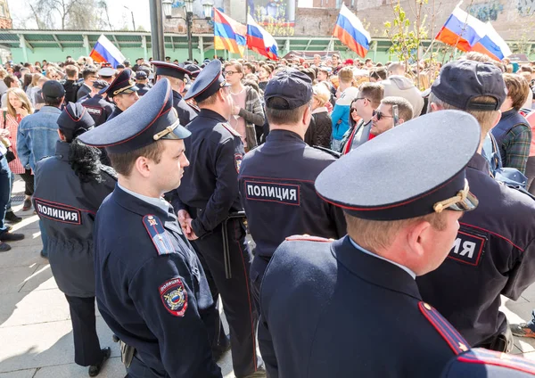 Митинг протеста оппозиции в преддверии митинга президента Владимира Путина — стоковое фото