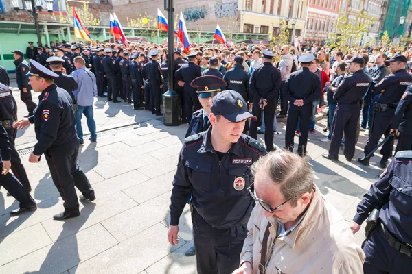 Opozycji wiecu protestu przed prezydent Władimir Putin ina — Zdjęcie stockowe
