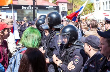 Muhalefet protesto mitingi öncesinde Başkan Vladimir Putin'in ına