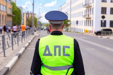 Rus polis devriye memuru devlet otomobil Inspectora