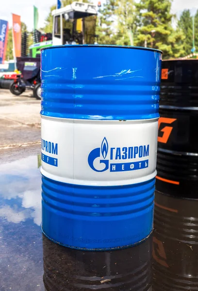 Barrel of oil company Gazpromneft — Stock Photo, Image