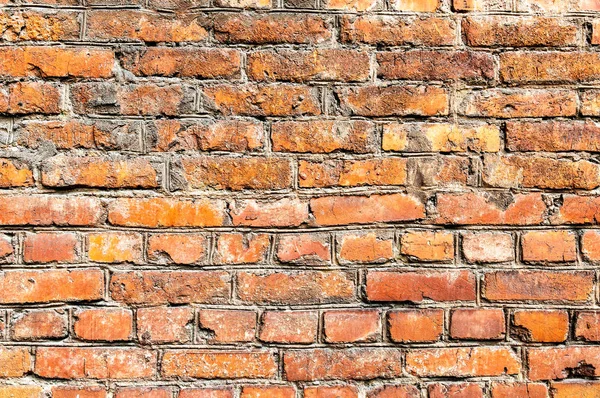 Muro di mattoni rossi grezzi come sfondo texture — Foto Stock