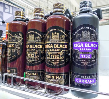 Riga Black Balsam is a traditional Latvian herbal liqueur clipart