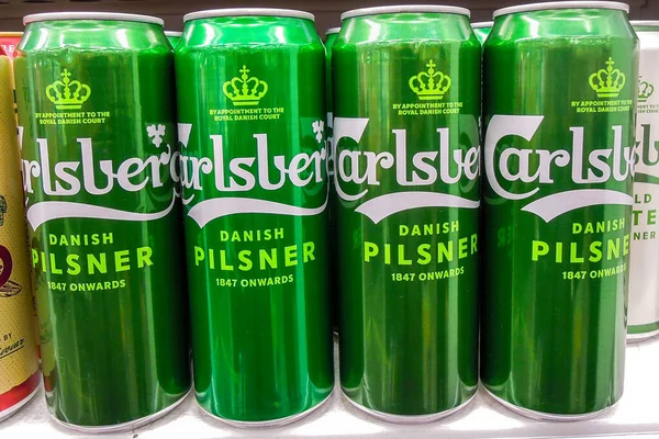 Самара Россия Марта 2020 Года Алкогольное Пиво Carlsberg Готово Продаже — стоковое фото