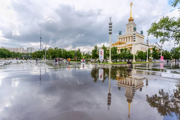 Moscú Rusia Julio 2019 Pabellón Principal Vdnkh Pabellón Central Exposición —  Fotos de Stock