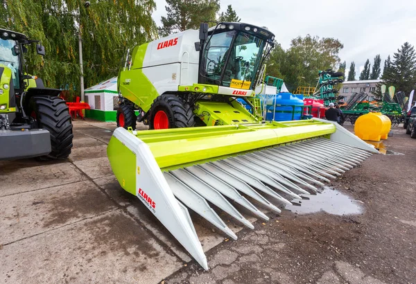 Samara Rusland September 2019 Moderne Landbouwmachines Maaimachine Voor Zonnebloem Claas — Stockfoto