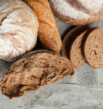 Ekmek beton üst farklı türleri