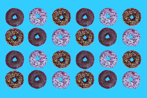 Vista superior para os donuts — Fotografia de Stock