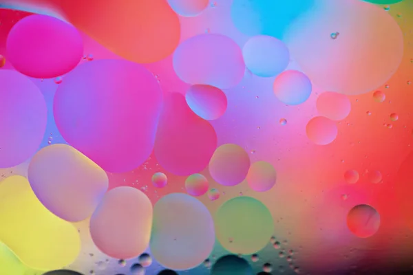 Cuadro de fondo abstracto de arco iris hecho con aceite, agua y jabón — Foto de Stock