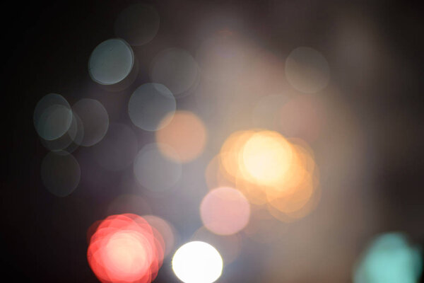 Defocused multicolored festive lights. Can be used as background