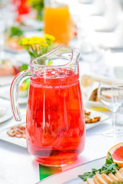 Served table with different dishes — Stock Photo, Image